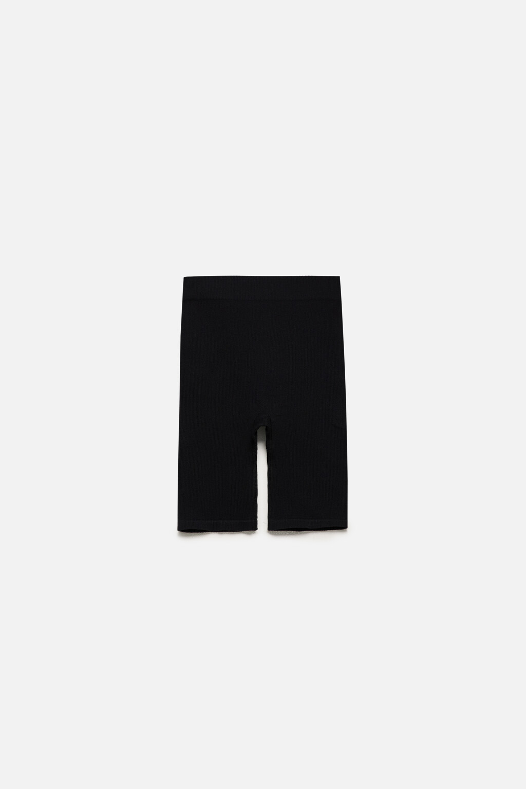 Шорты-велосипедки в рубчик с высокой посадкой - цвет черный - 8