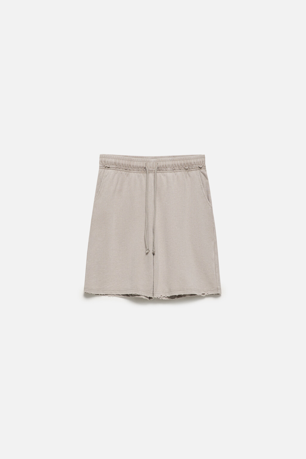 Шорты из футера с вареным эффектом - цвет зеленый - 8