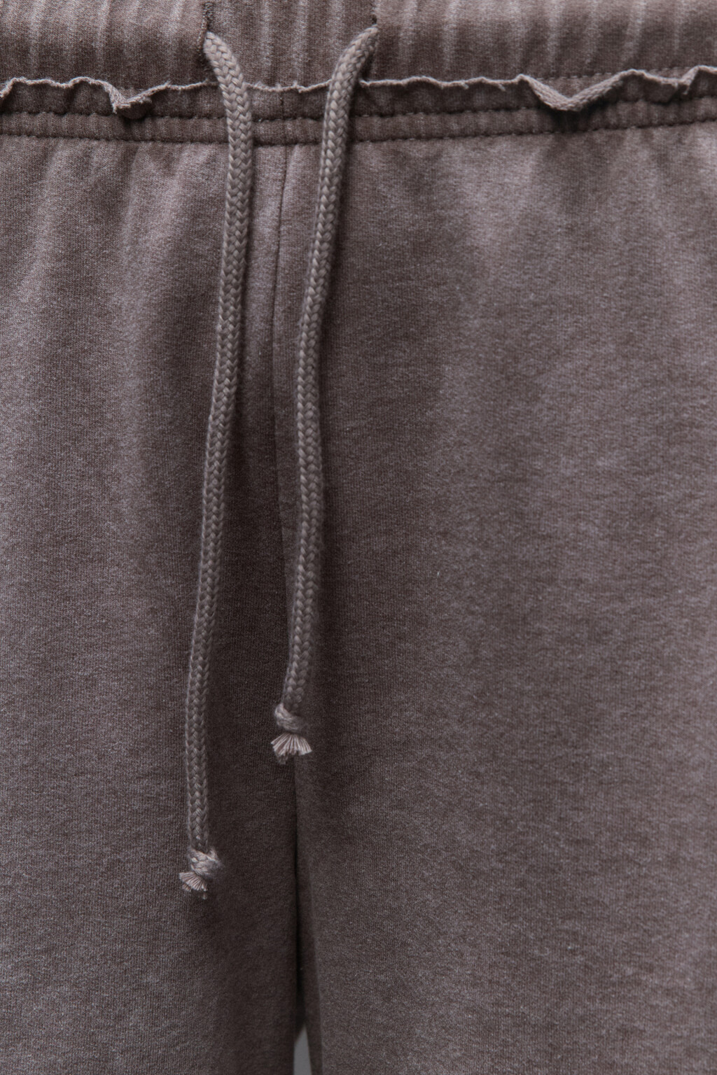 Шорты из футера с вареным эффектом - цвет бежевый - 6