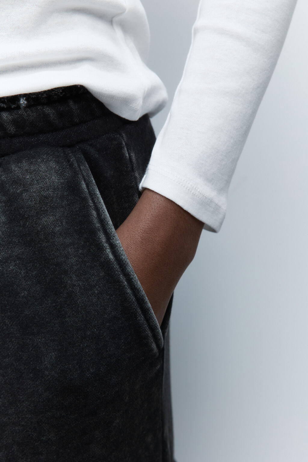 Юбка миди трикотажная с вареным эффектом - цвет серый - 8