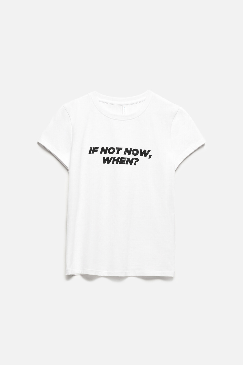 Футболка облегающая с принтом и стразами - цвет белый - 9