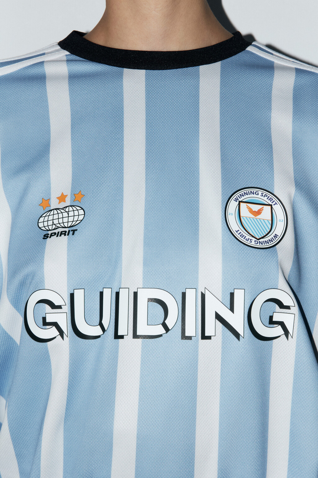 Футболка oversize со спортивным принтом - цвет голубой - 6