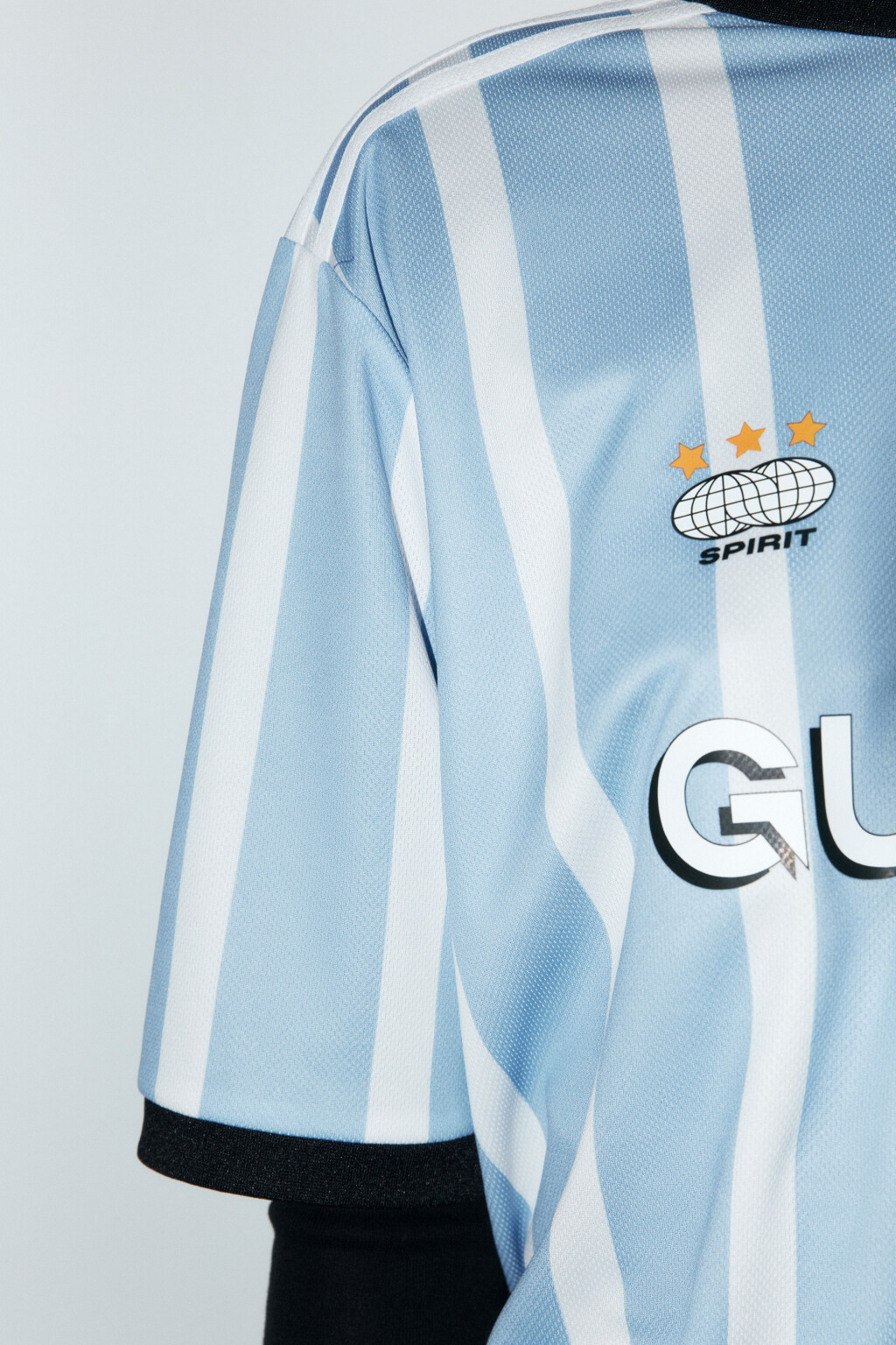 Футболка oversize со спортивным принтом - цвет голубой - 7