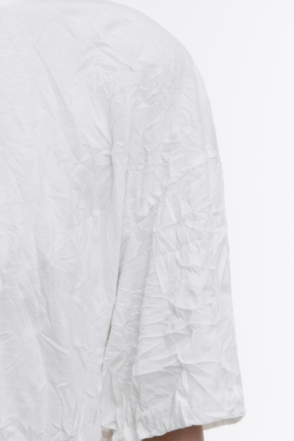 Футболка oversize с жатым эффектом - цвет белый - 7