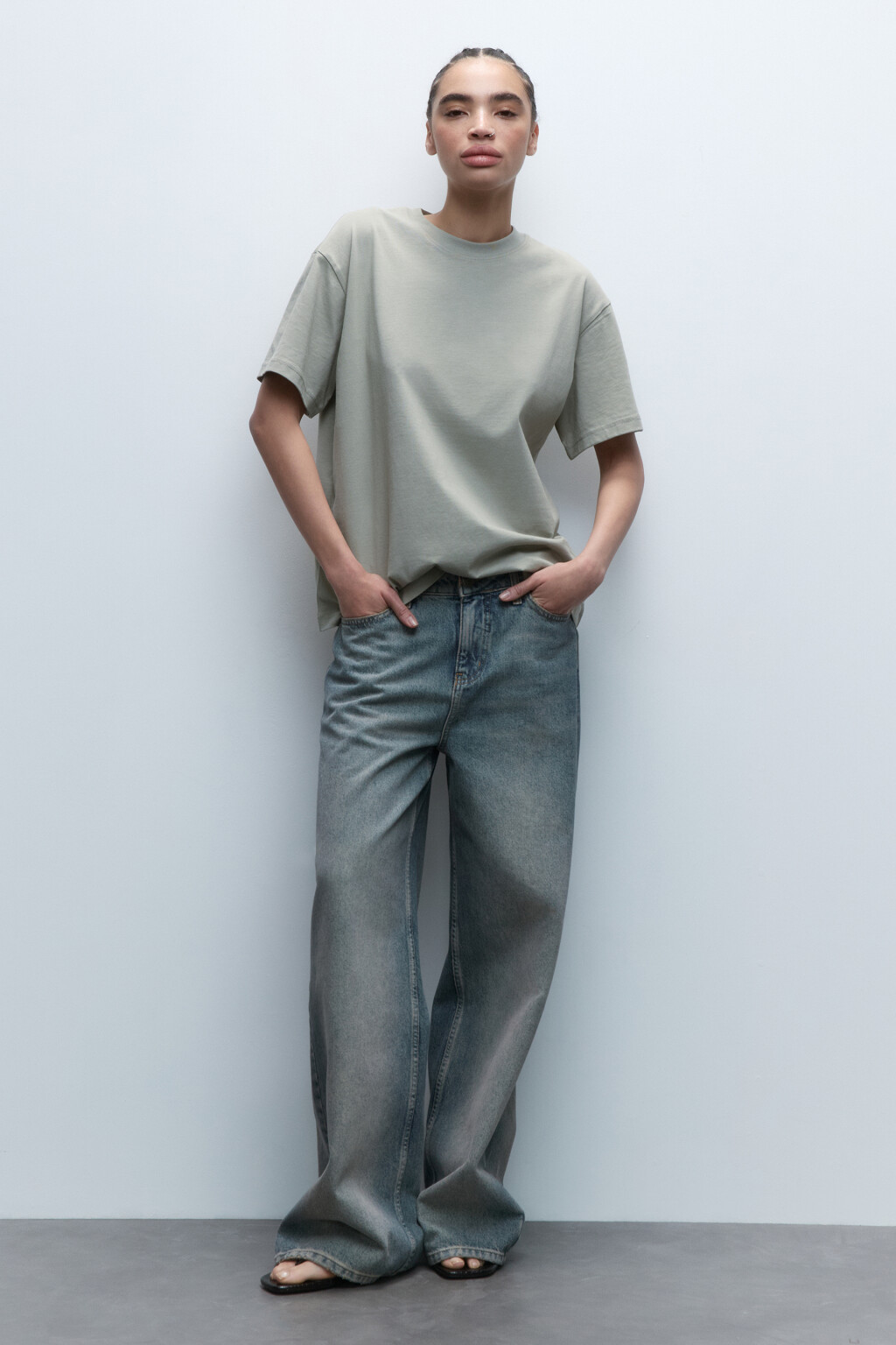 Футболка из хлопка базовая - цвет зеленый - 5