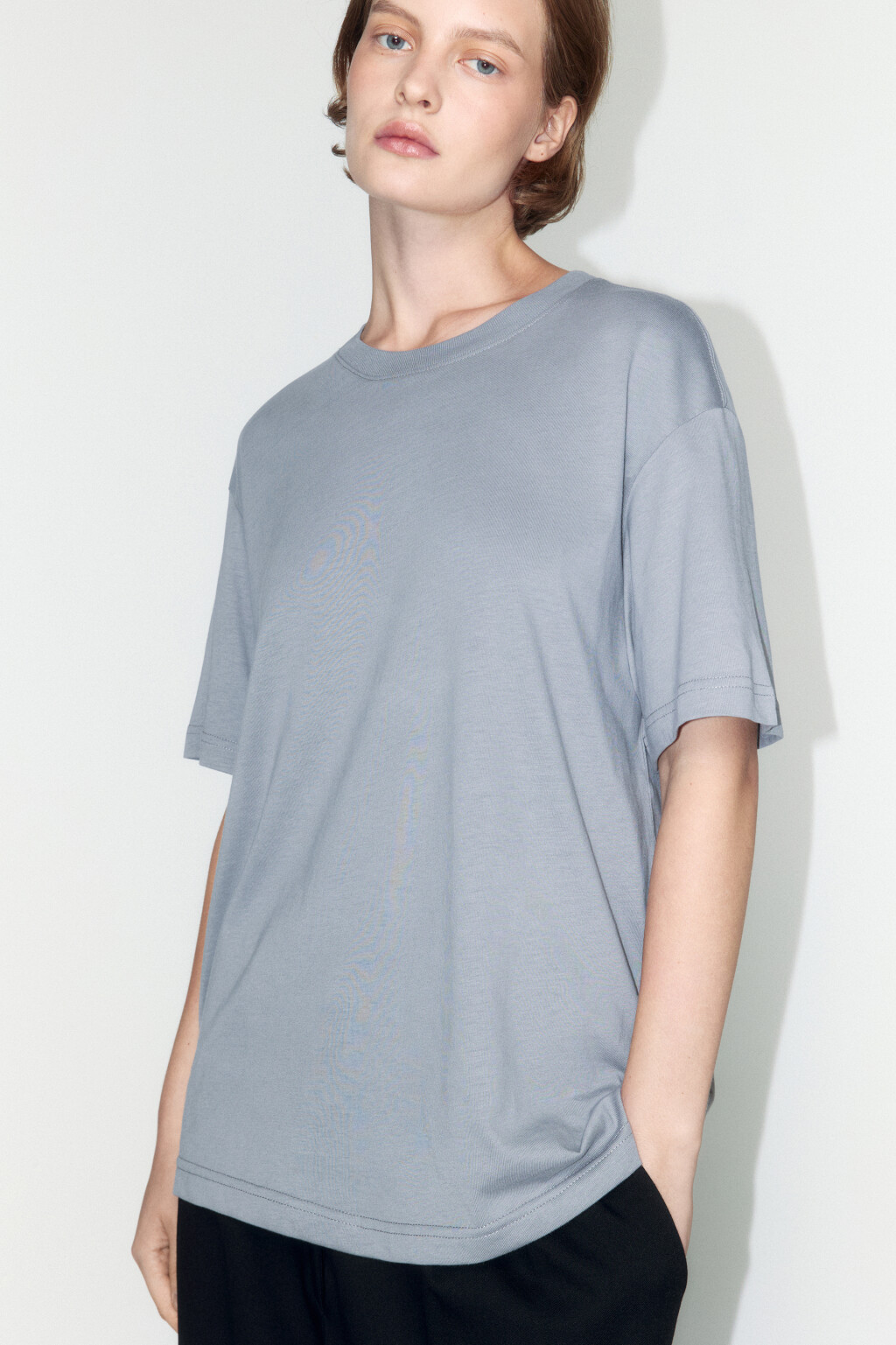 Футболка из хлопка базовая - цвет серый - 1