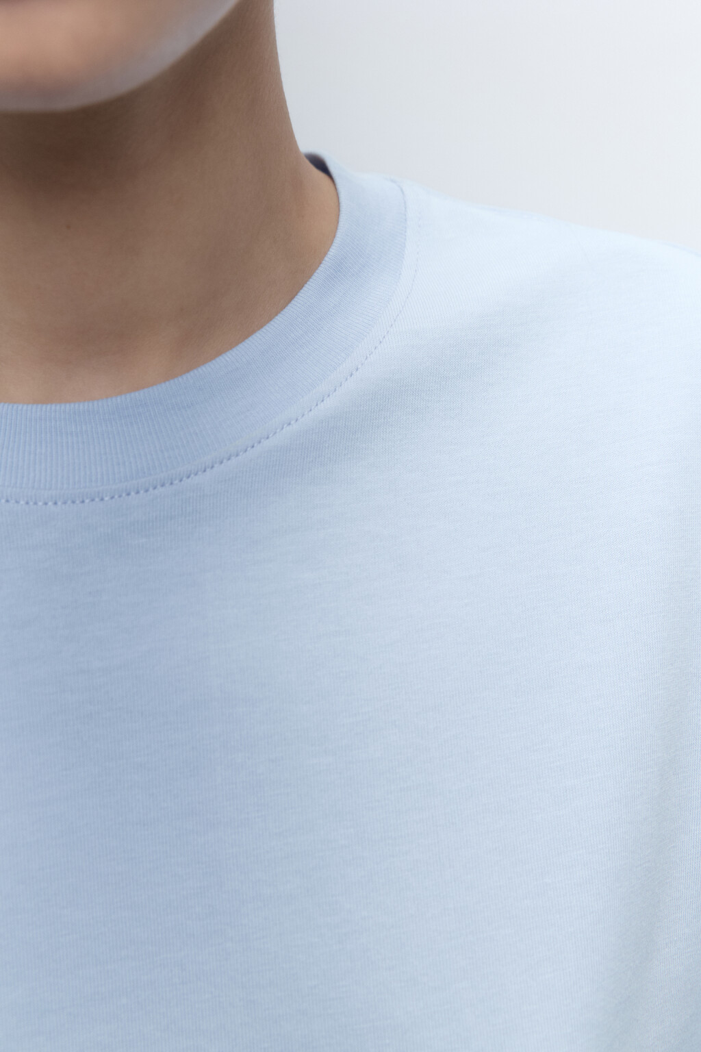 Футболка из хлопка базовая - цвет голубой - 6