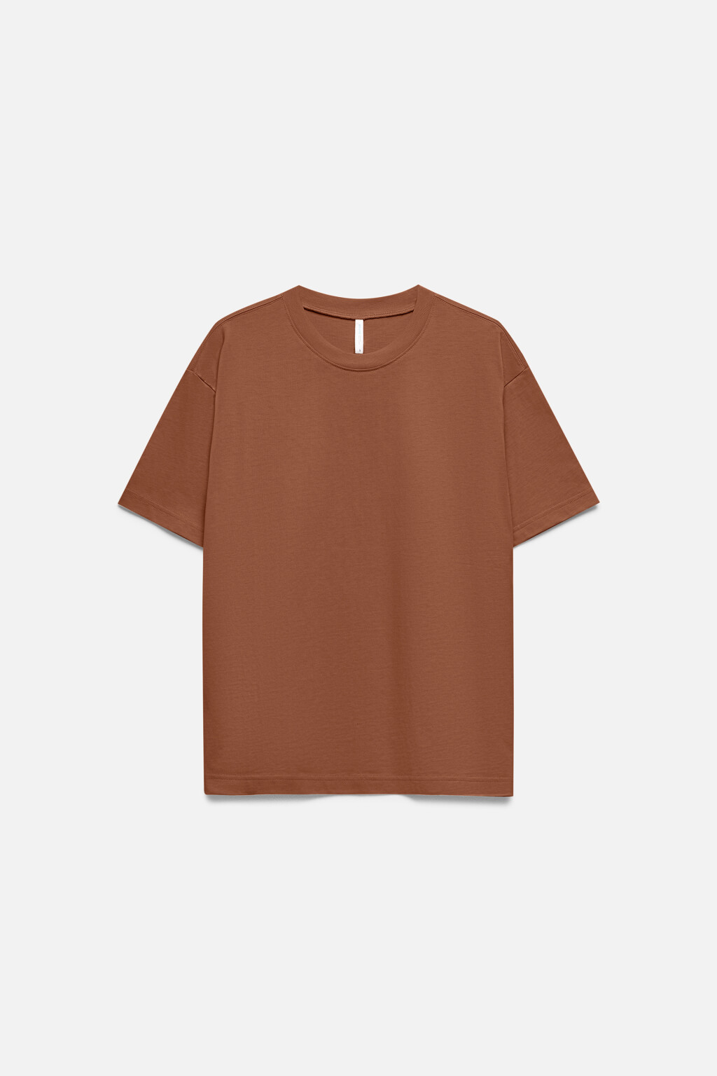 Футболка из хлопка базовая - цвет коричневый - 8