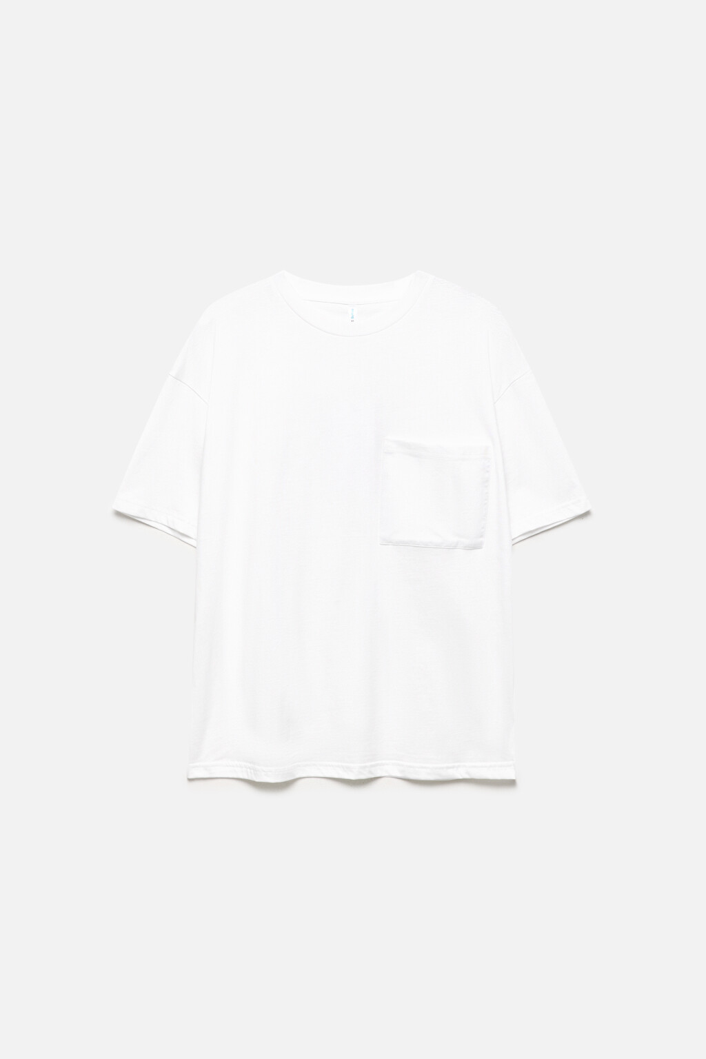 Футболка oversize с нагрудным карманом - цвет белый - 8