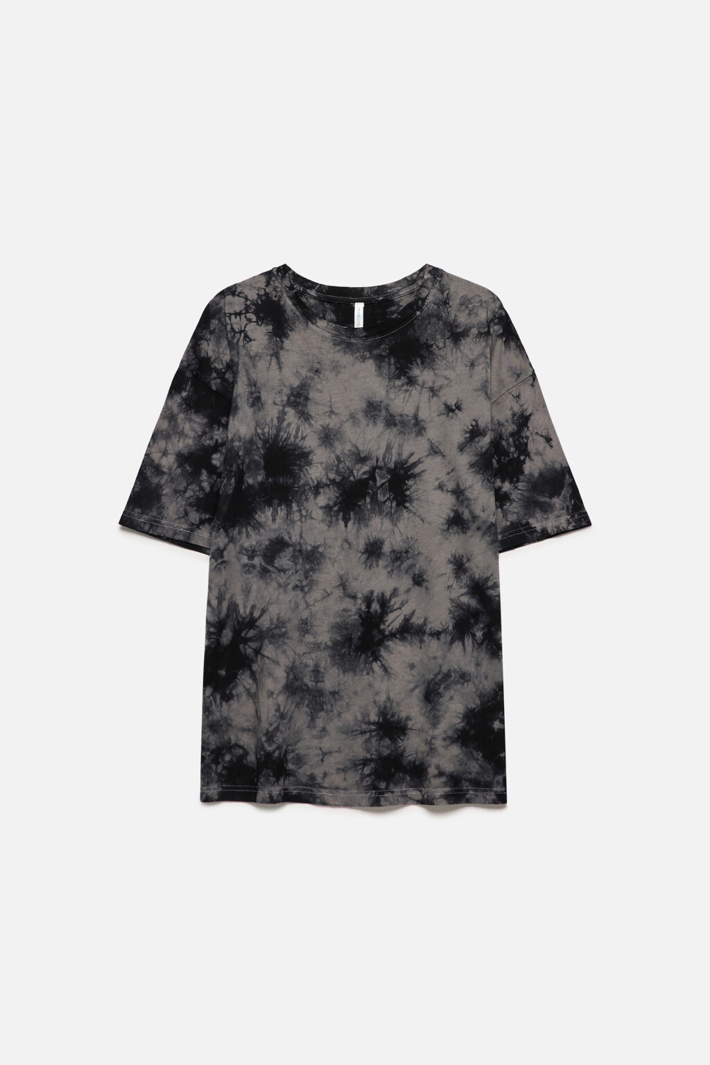 Футболка хлопковая с принтом тай-дай - цвет черный - 8