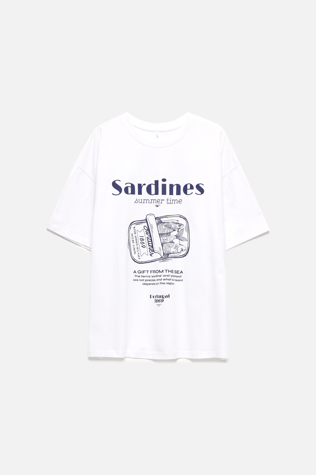 Футболка oversize хлопковая с принтом - цвет синий - 8