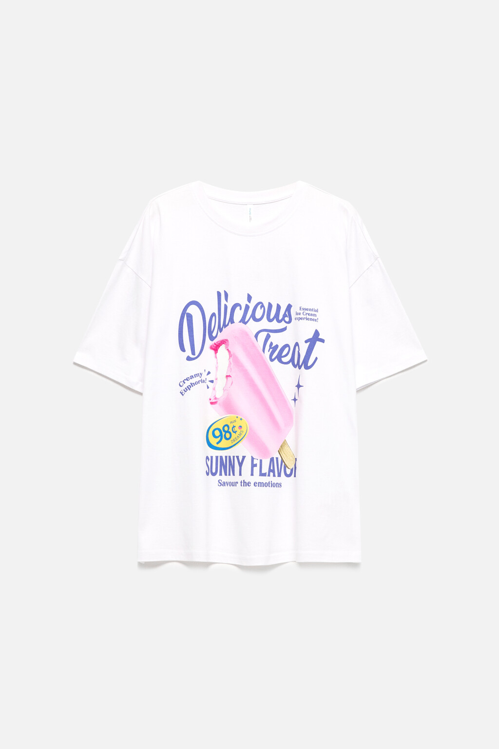 Футболка oversize хлопковая с принтом - цвет белый - 9