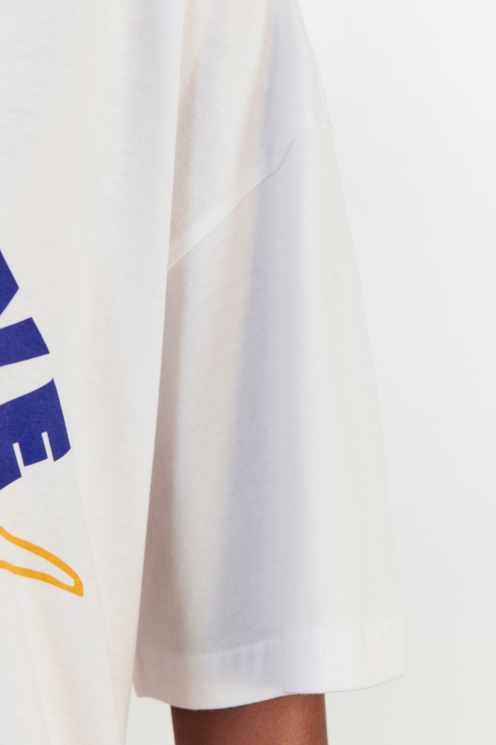 Футболка oversize хлопковая с принтом - цвет бежевый - 7