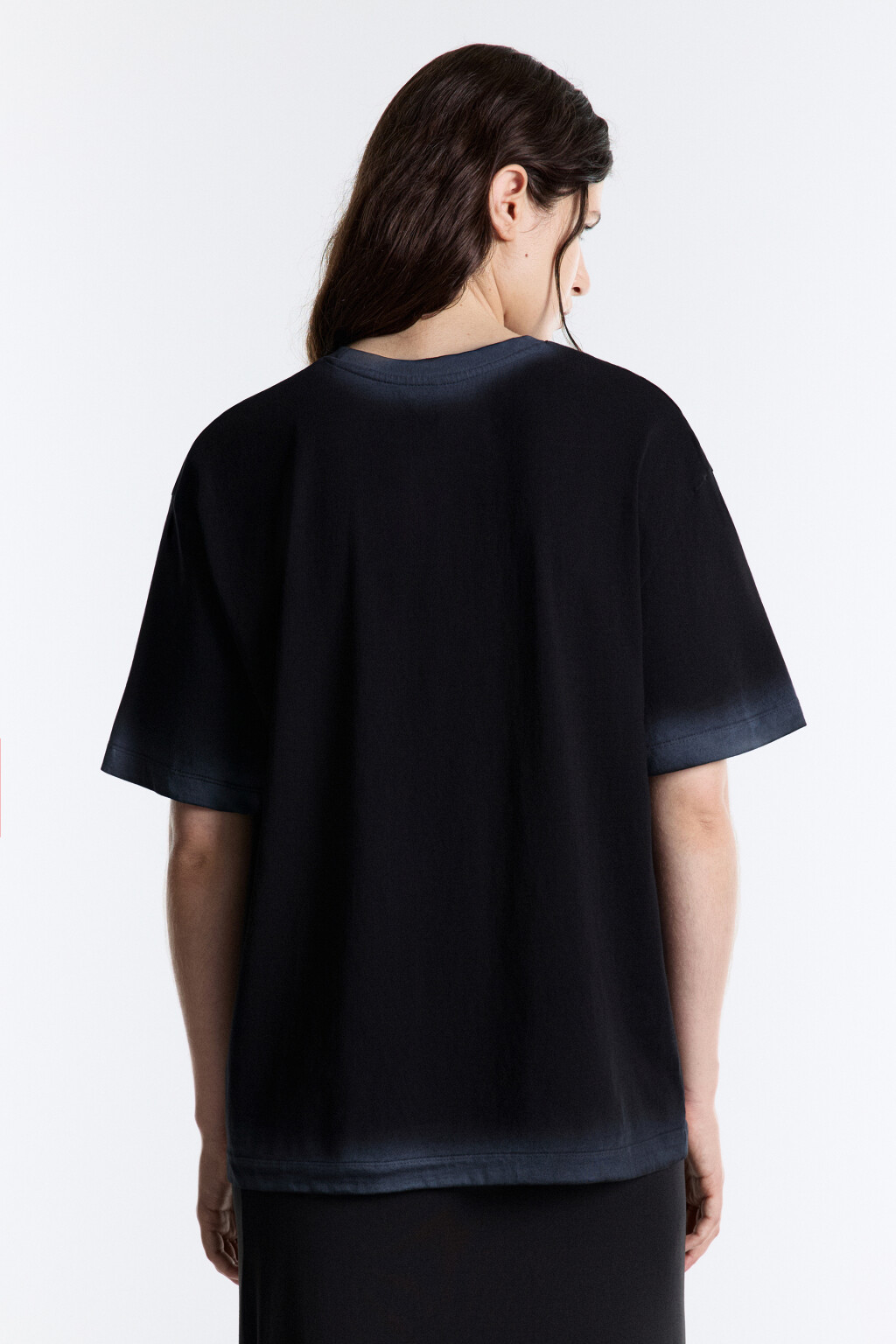 Футболка oversize с эффектом тай-дай - цвет черный - 4