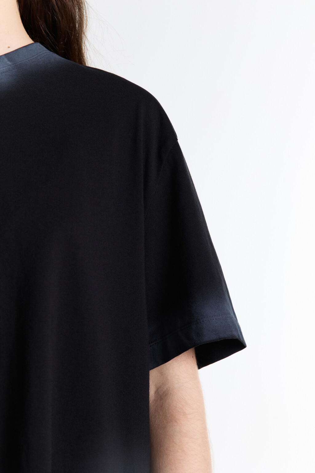 Футболка oversize с эффектом тай-дай - цвет черный - 7