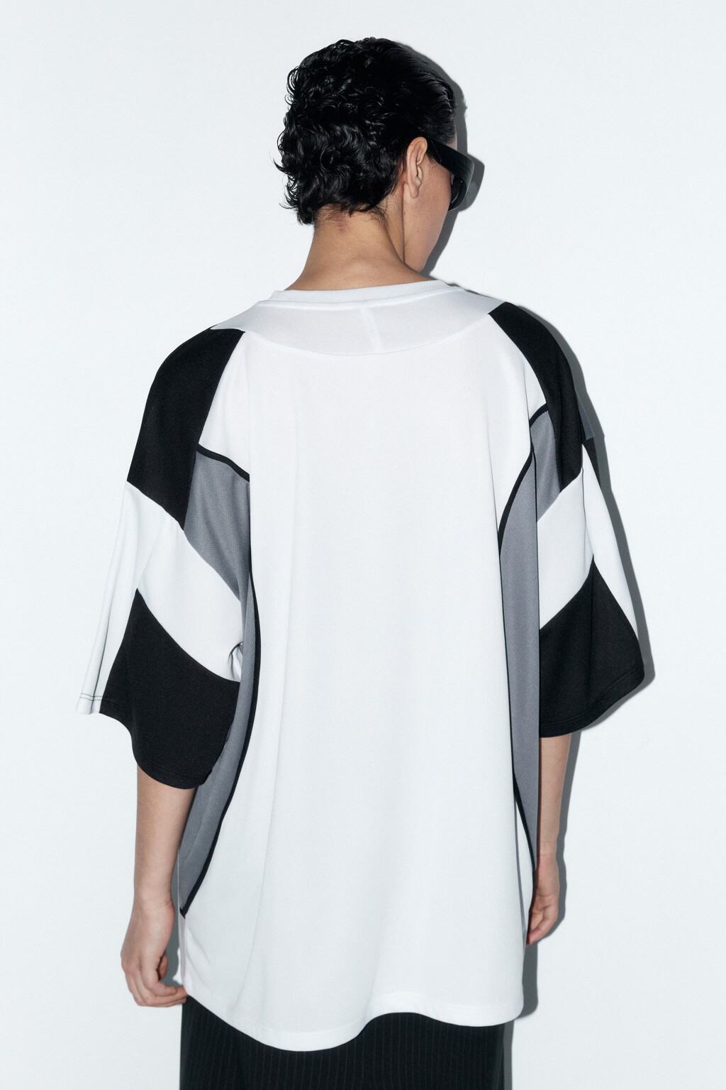 Футболка oversize с принтом - цвет белый - 4