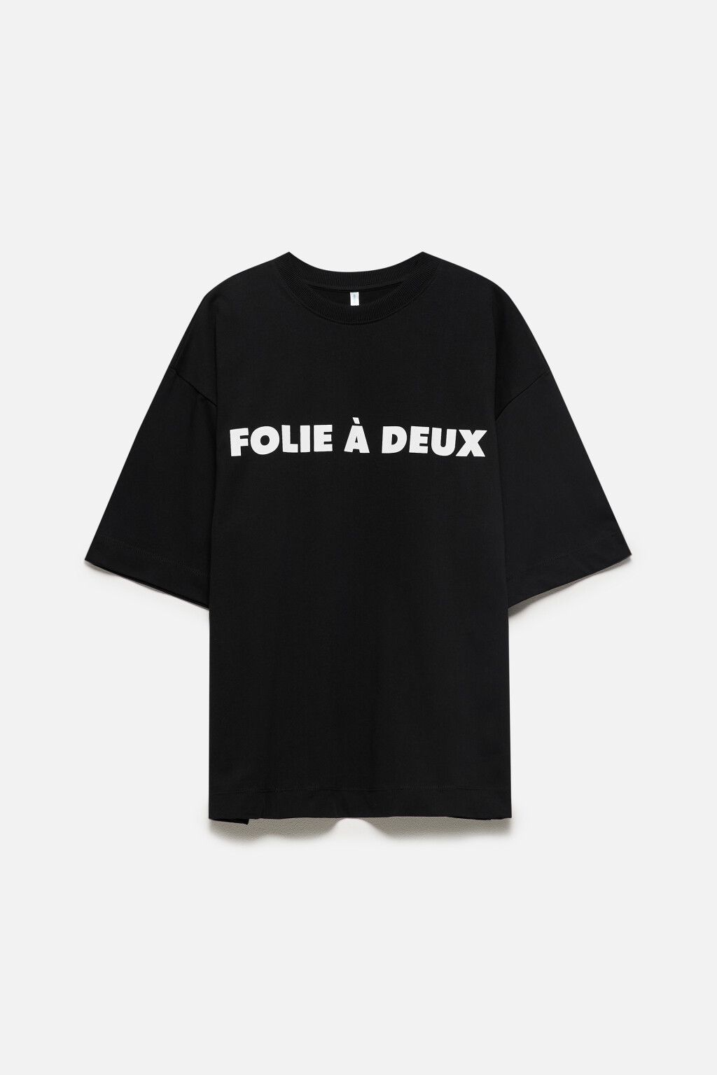Футболка оверсайз с надписью - цвет черный - 8