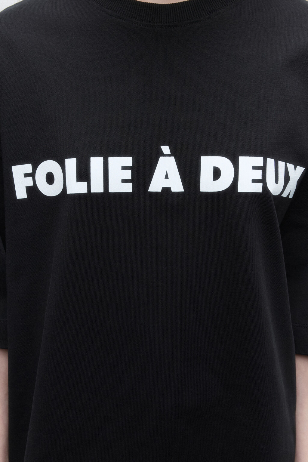 Футболка оверсайз с надписью - цвет черный - 6