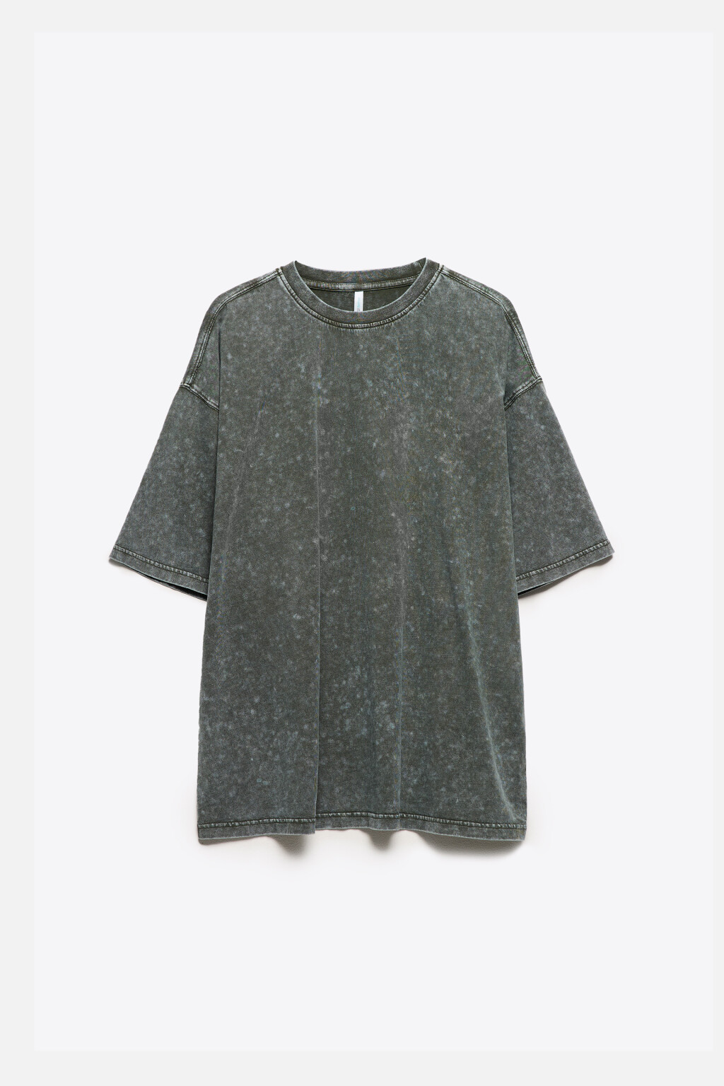 Футболка oversize с состаренным эффектом - цвет зеленый - 8