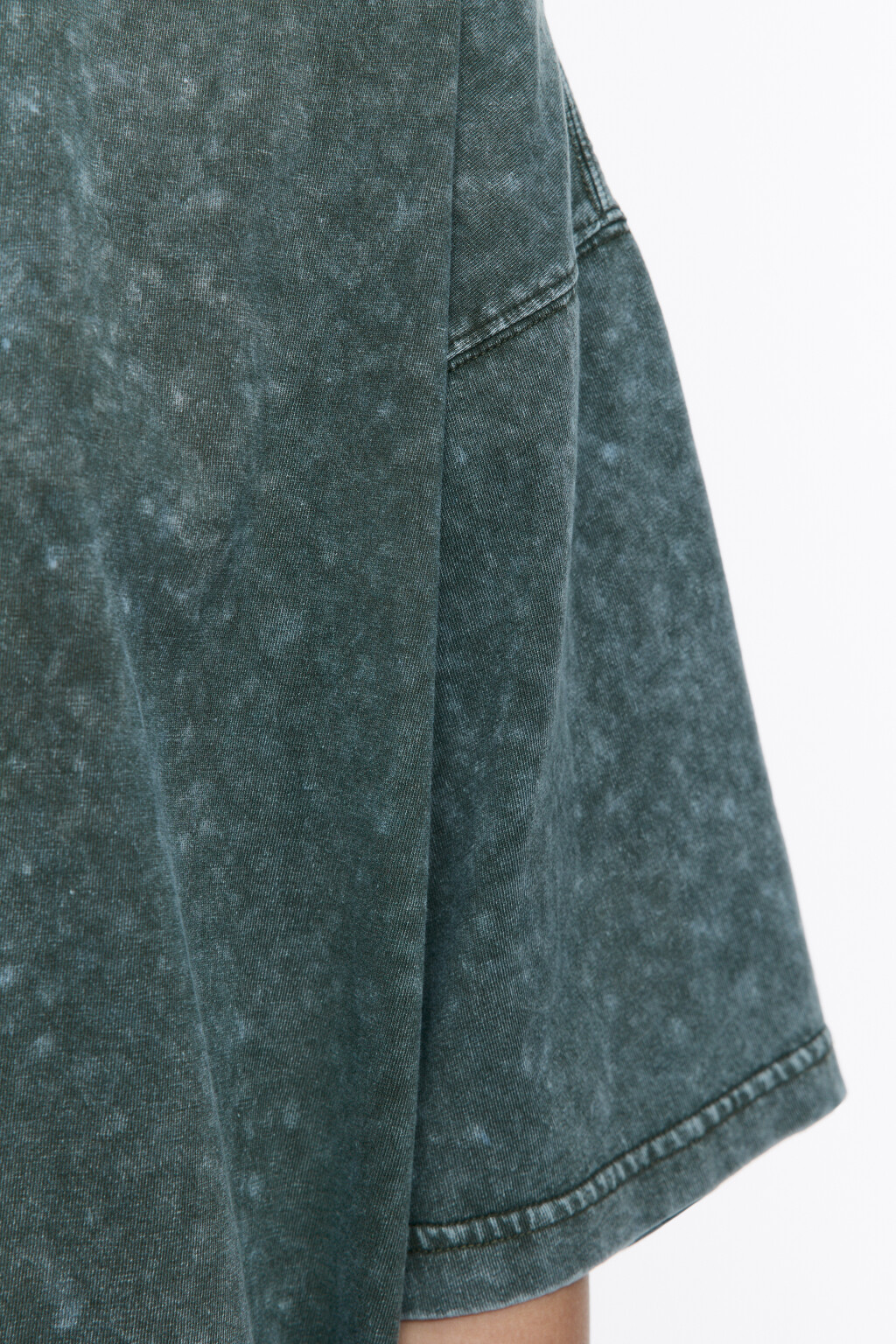 Футболка oversize с состаренным эффектом - цвет зеленый - 7