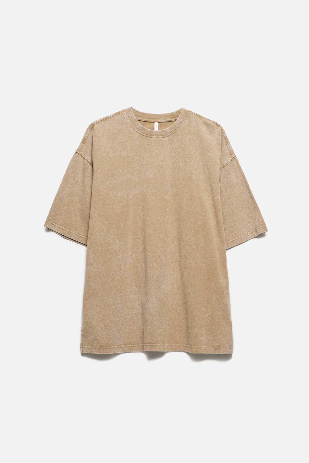 Футболка oversize с состаренным эффектом - цвет бежевый - 8