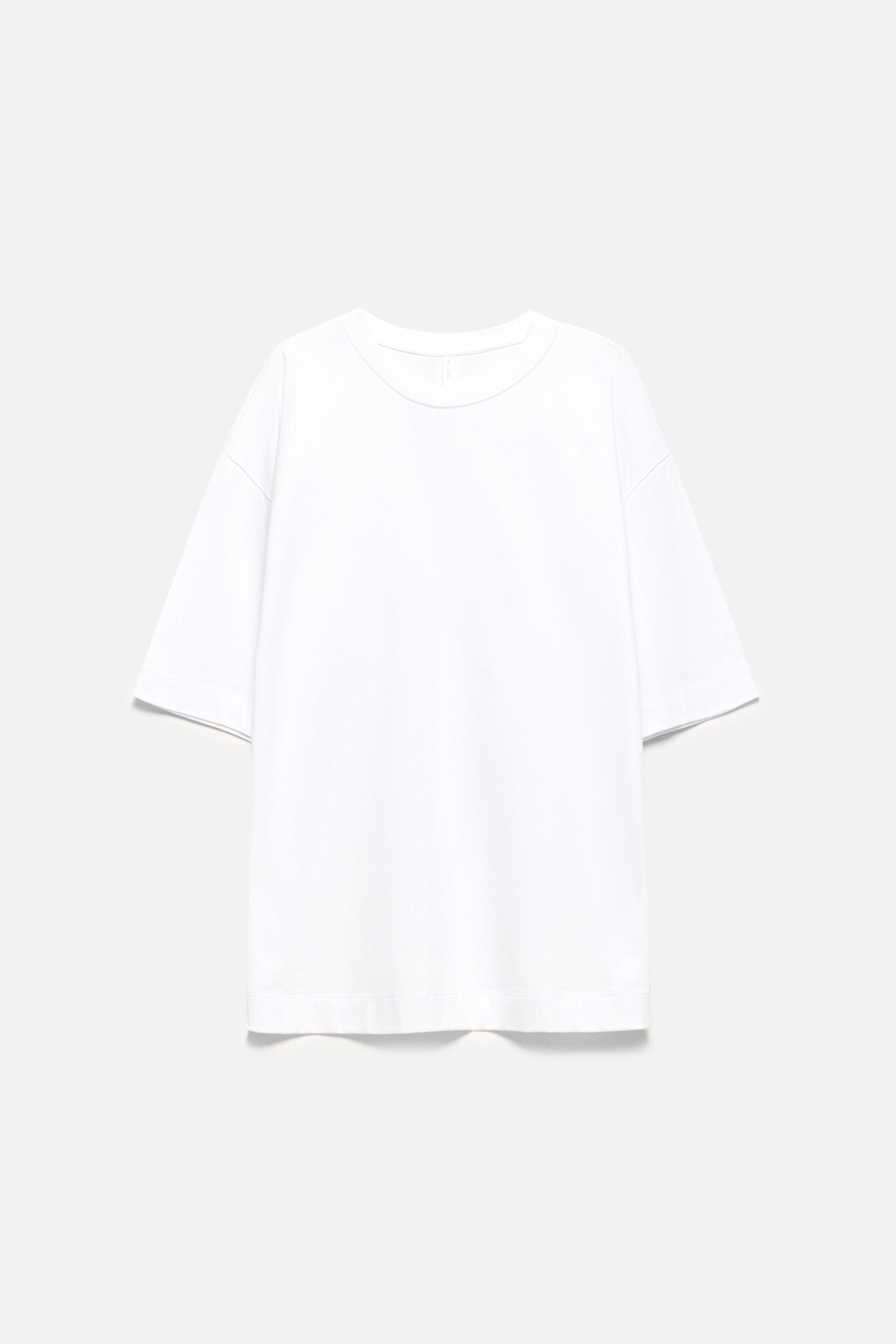 Футболка oversize хлопковая однотонная - цвет белый - 8