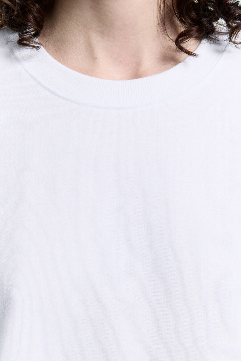 Футболка oversize хлопковая однотонная - цвет белый - 6