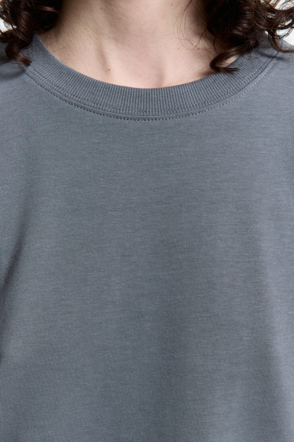 Футболка oversize хлопковая однотонная - цвет серый - 6