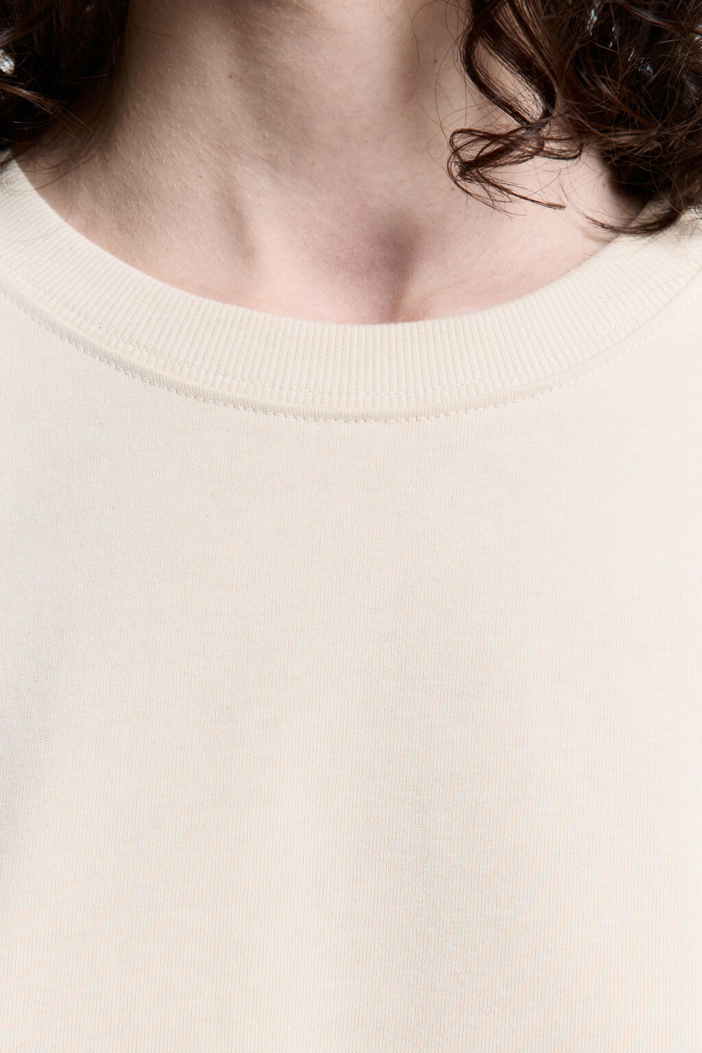 Футболка oversize хлопковая однотонная - цвет бежевый - 7