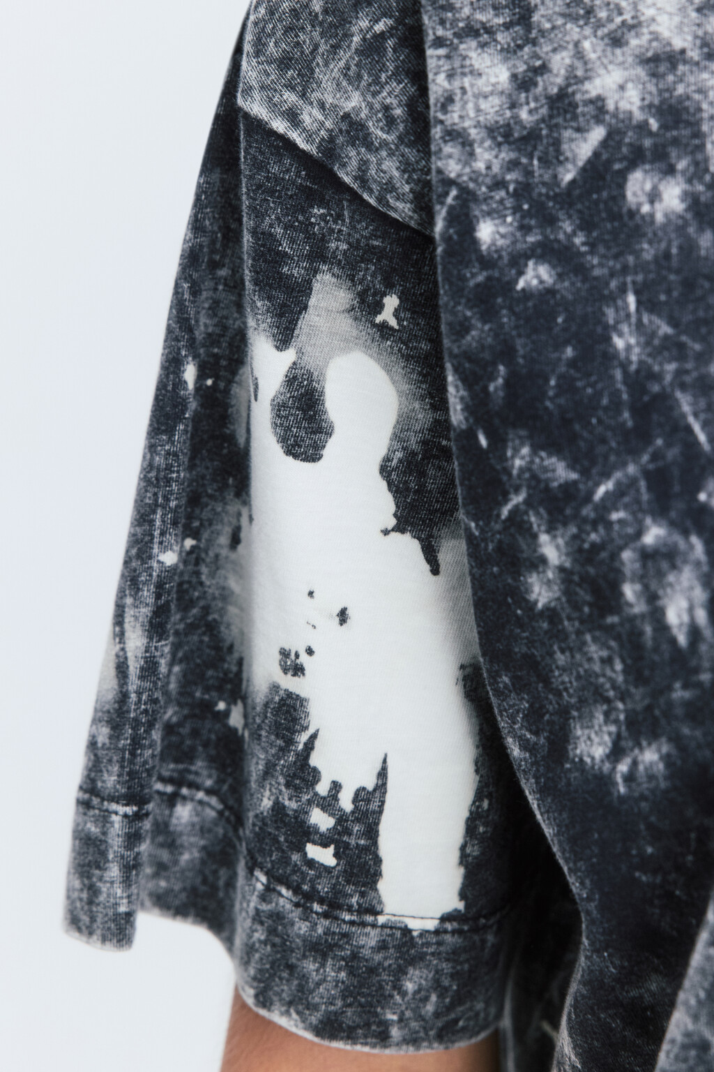 Футболка хлопковая с эффектом тай-дай - цвет серый - 6