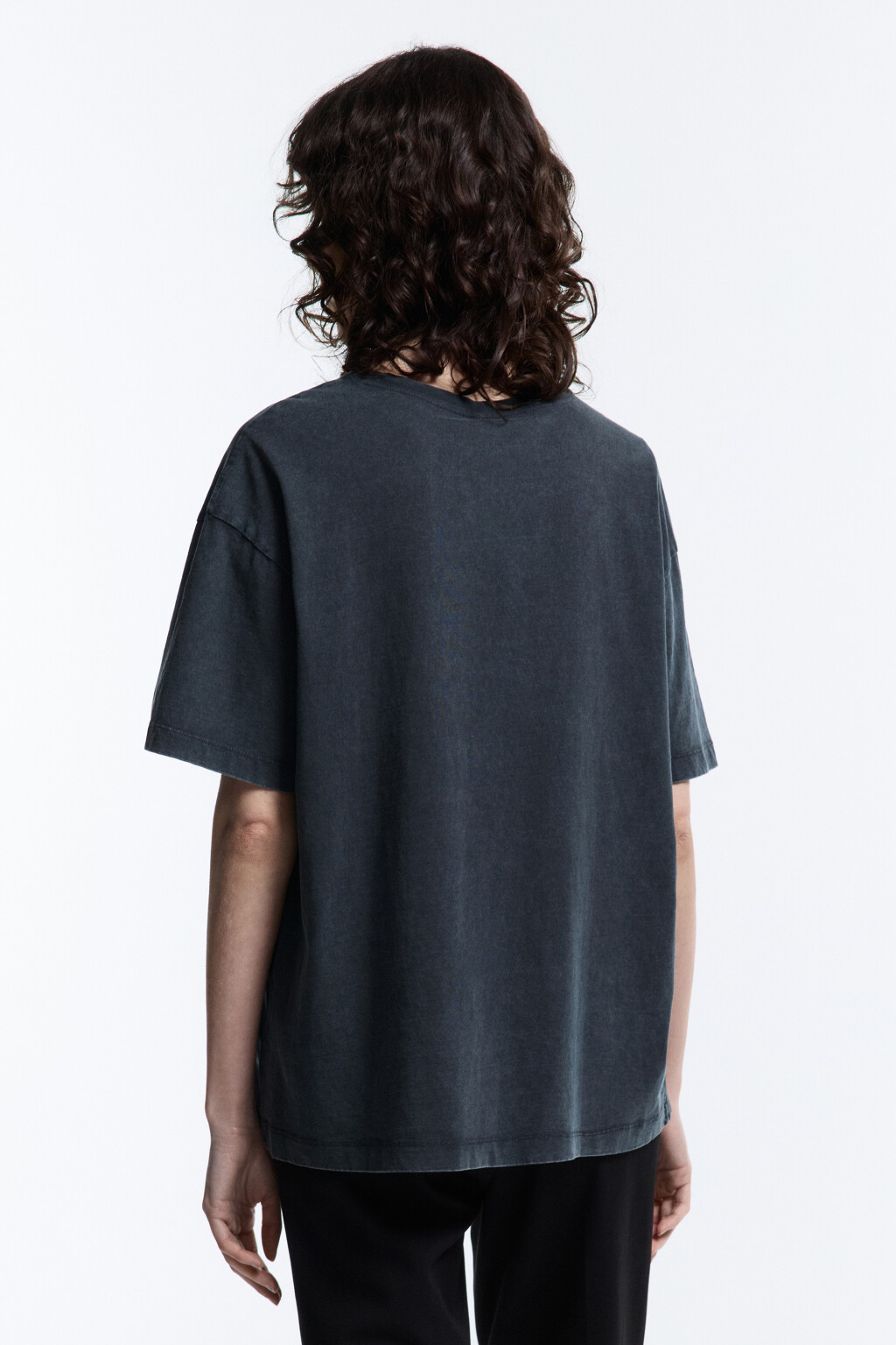 Футболка oversize с вареным эффектом - цвет серый - 5