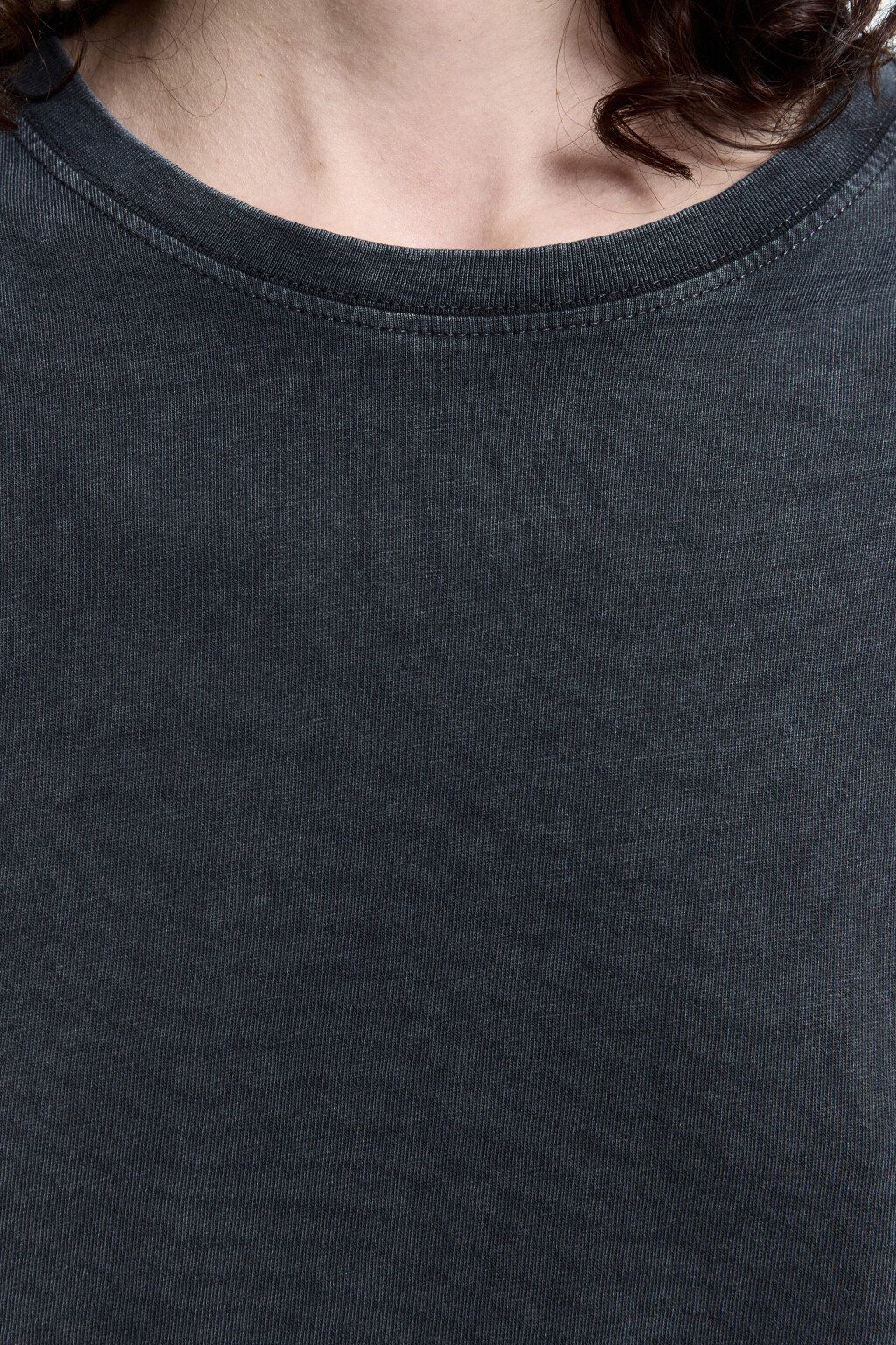 Футболка oversize с вареным эффектом - цвет серый - 7