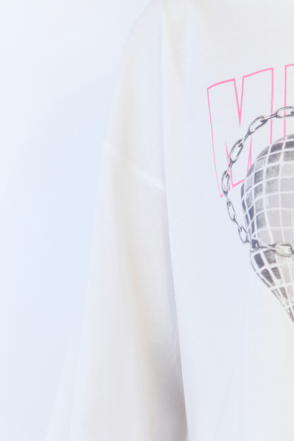 Футболка-топ oversize хлопковая с принтом - цвет белый - 6