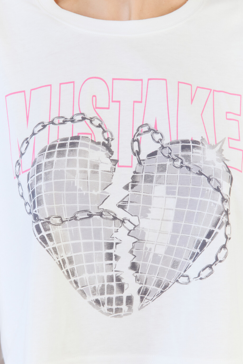 Футболка-топ oversize хлопковая с принтом - цвет белый - 7