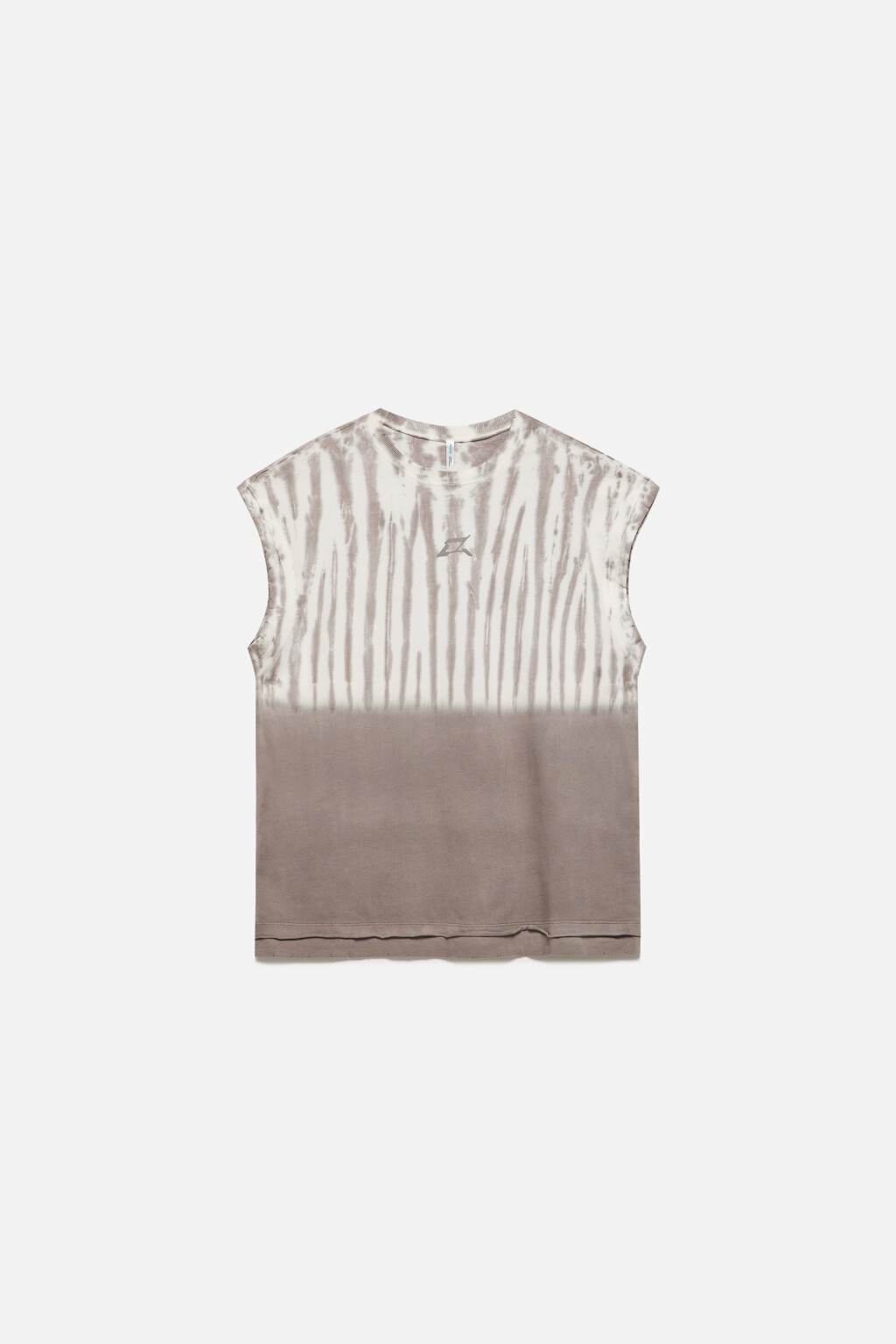 Майка свободная хлопковая с вареным эффектом - цвет серый - 8