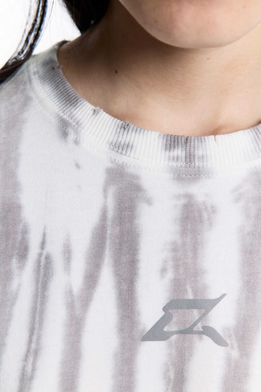 Майка свободная хлопковая с вареным эффектом - цвет серый - 6