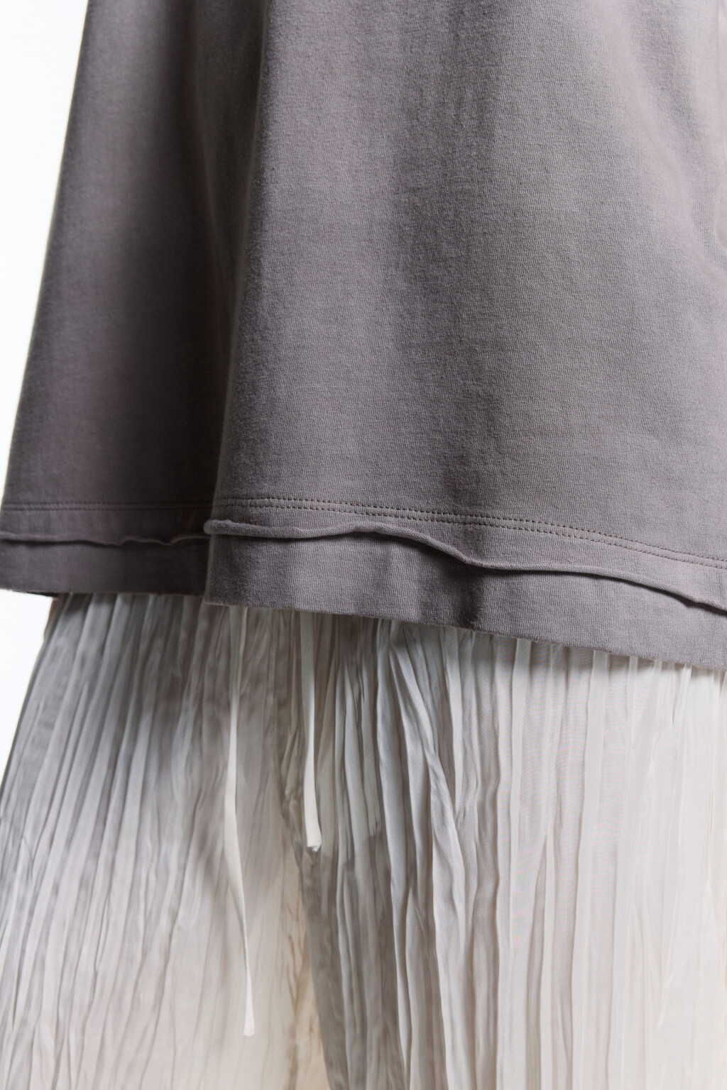 Майка свободная хлопковая с вареным эффектом - цвет серый - 7