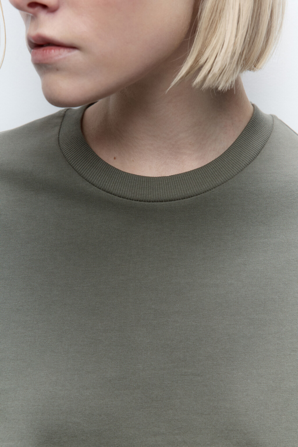 Футболка oversize хлопковая базовая - цвет зеленый - 6