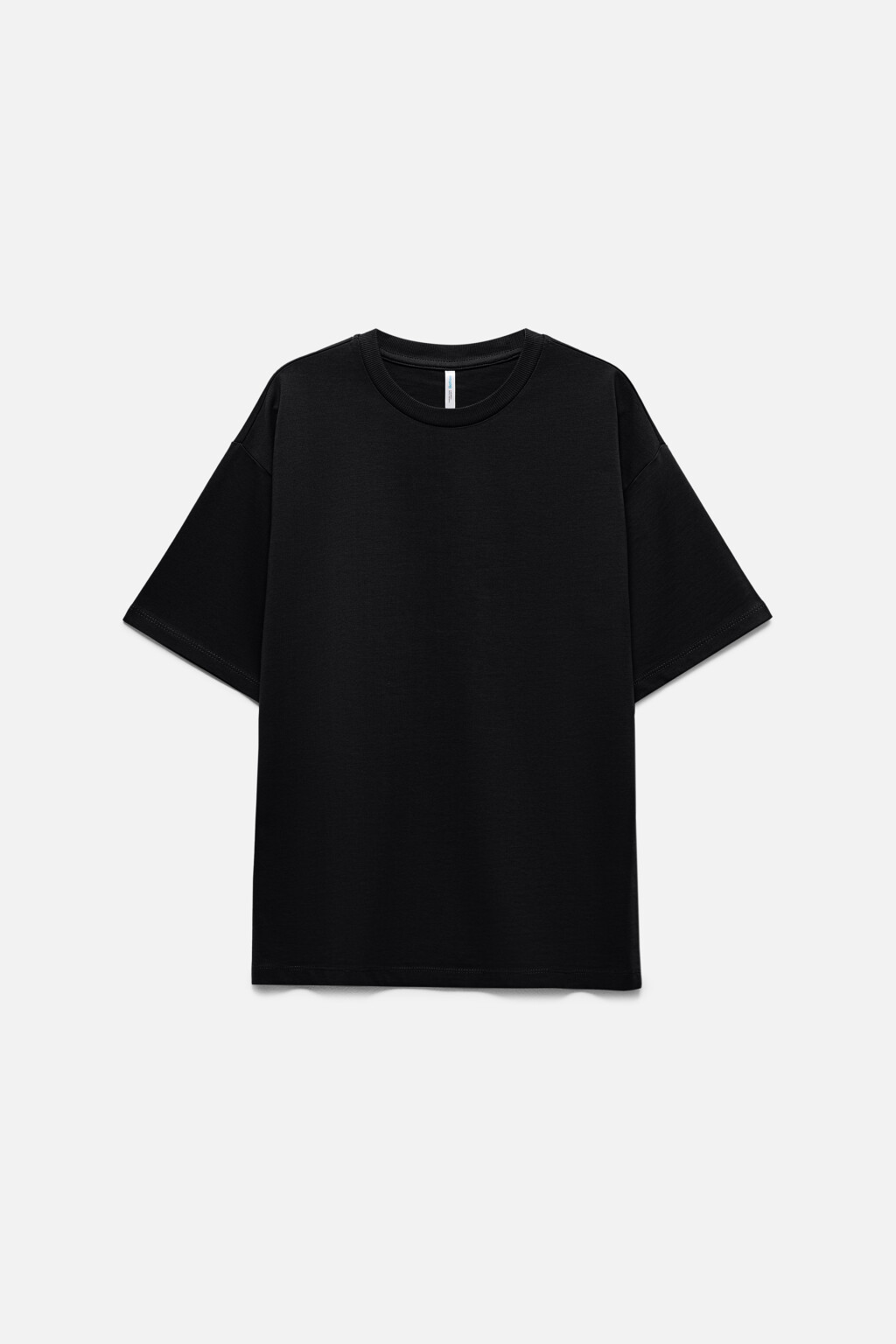 Футболка oversize хлопковая базовая - цвет черный - 8