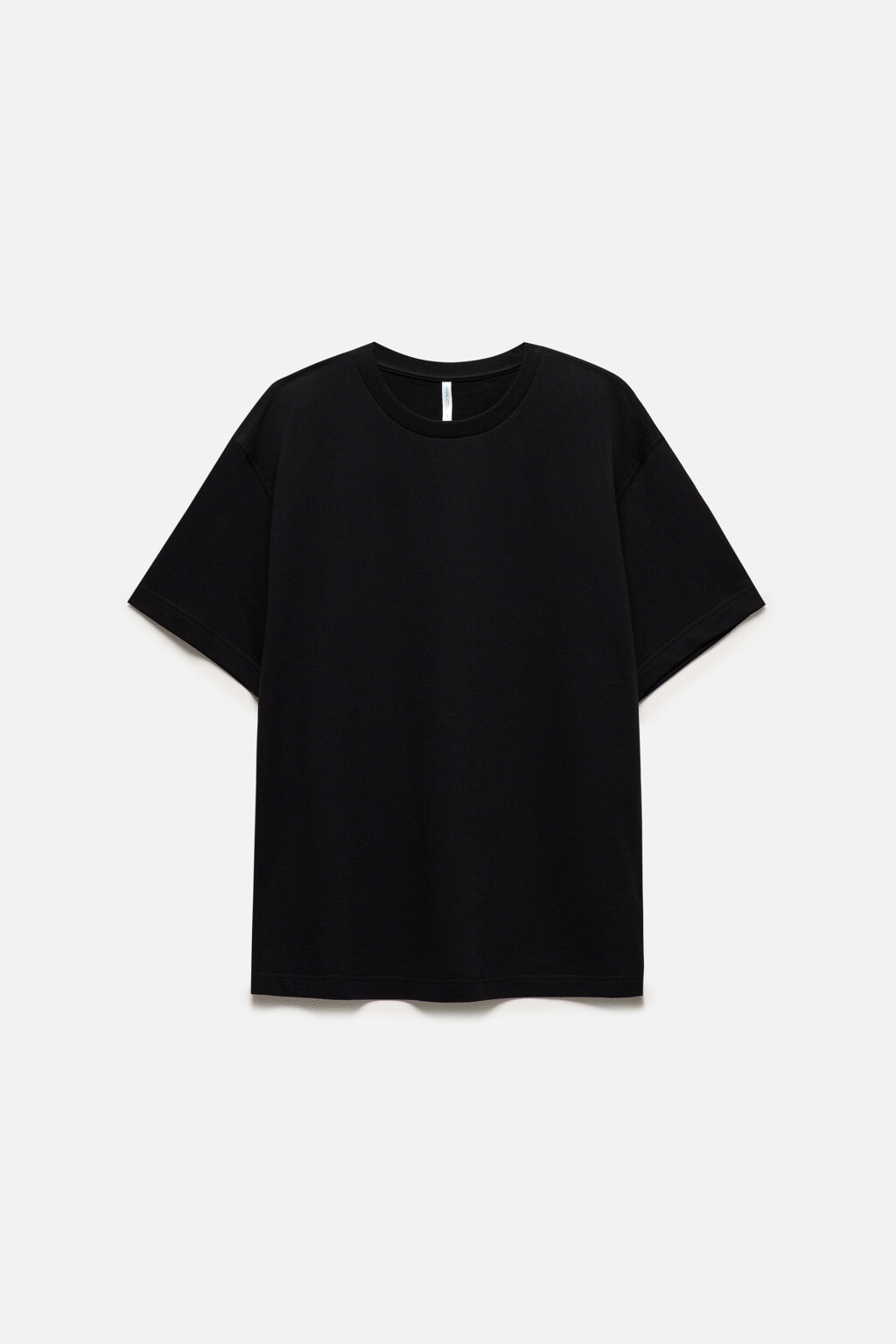 Футболка oversize однотонная из футера - цвет черный - 8