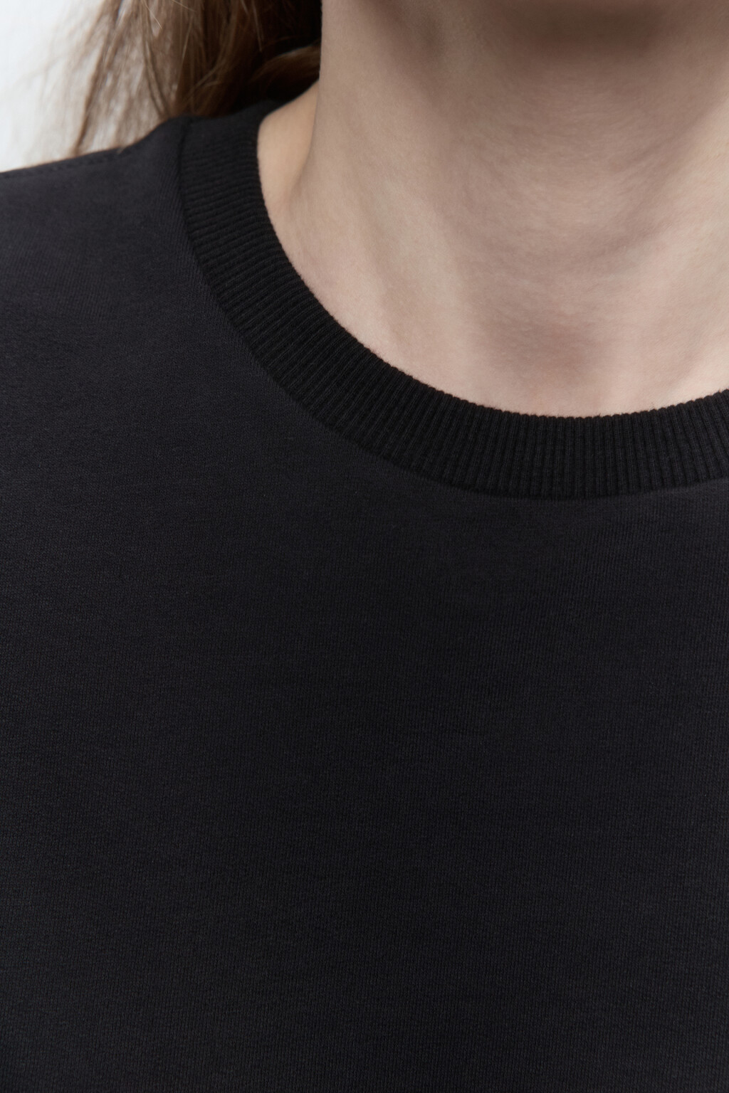 Футболка oversize однотонная из футера - цвет черный - 6