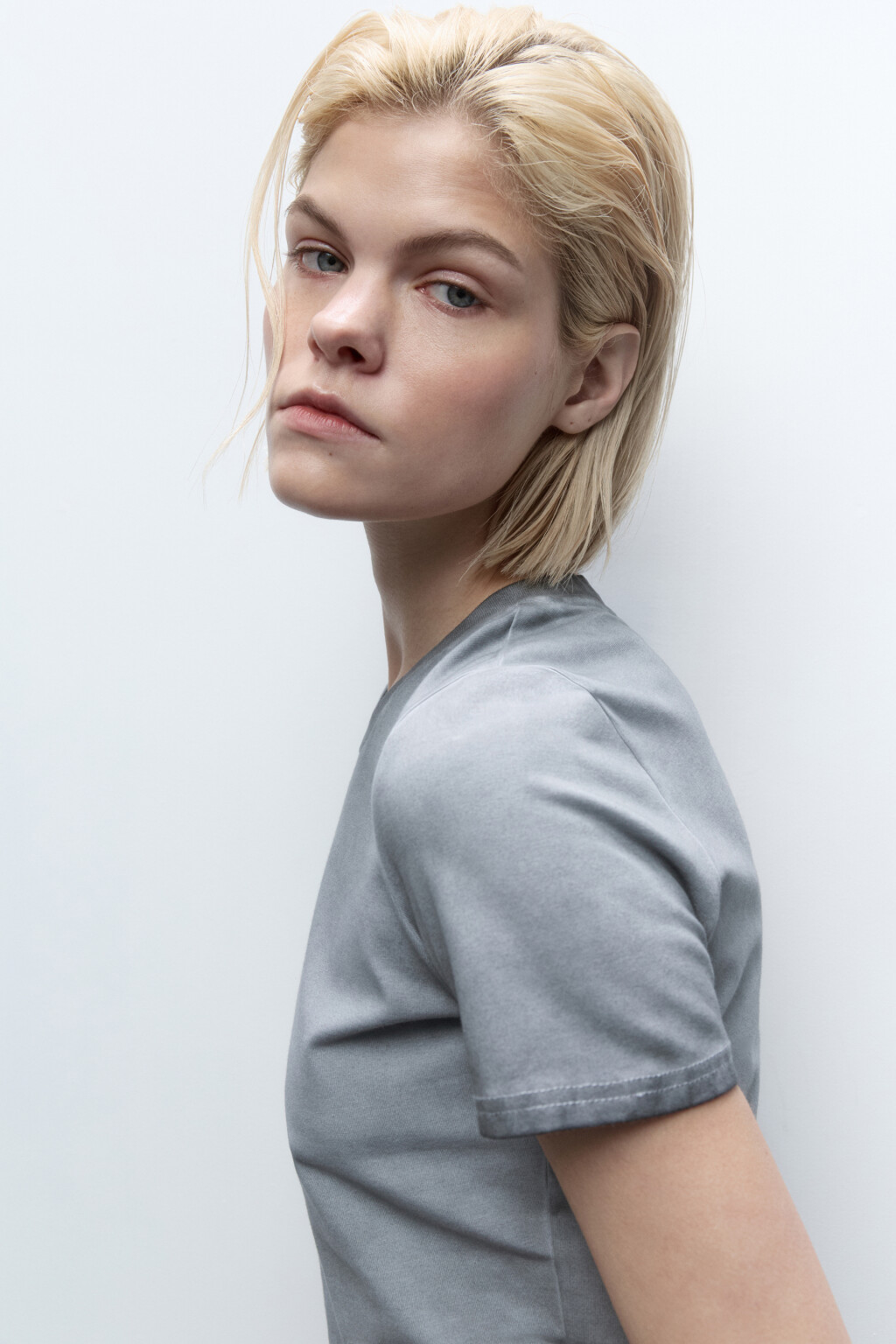 Футболка-топ из вареного трикотажа - цвет серый - 6