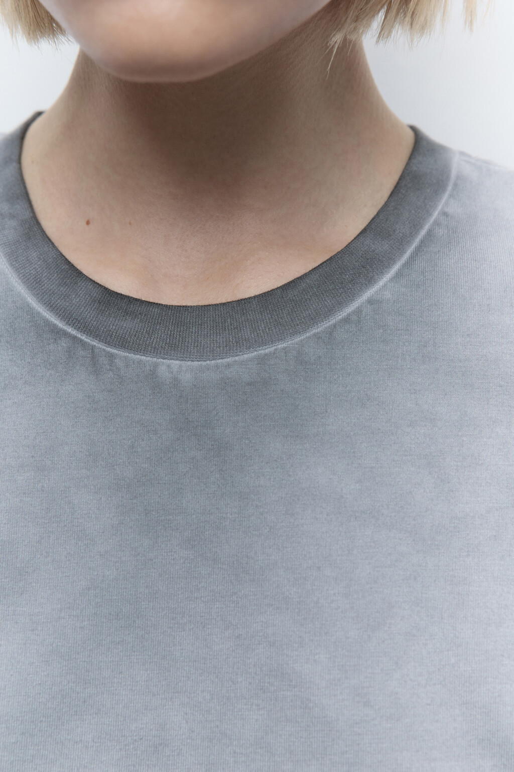 Футболка-топ из вареного трикотажа - цвет серый - 7