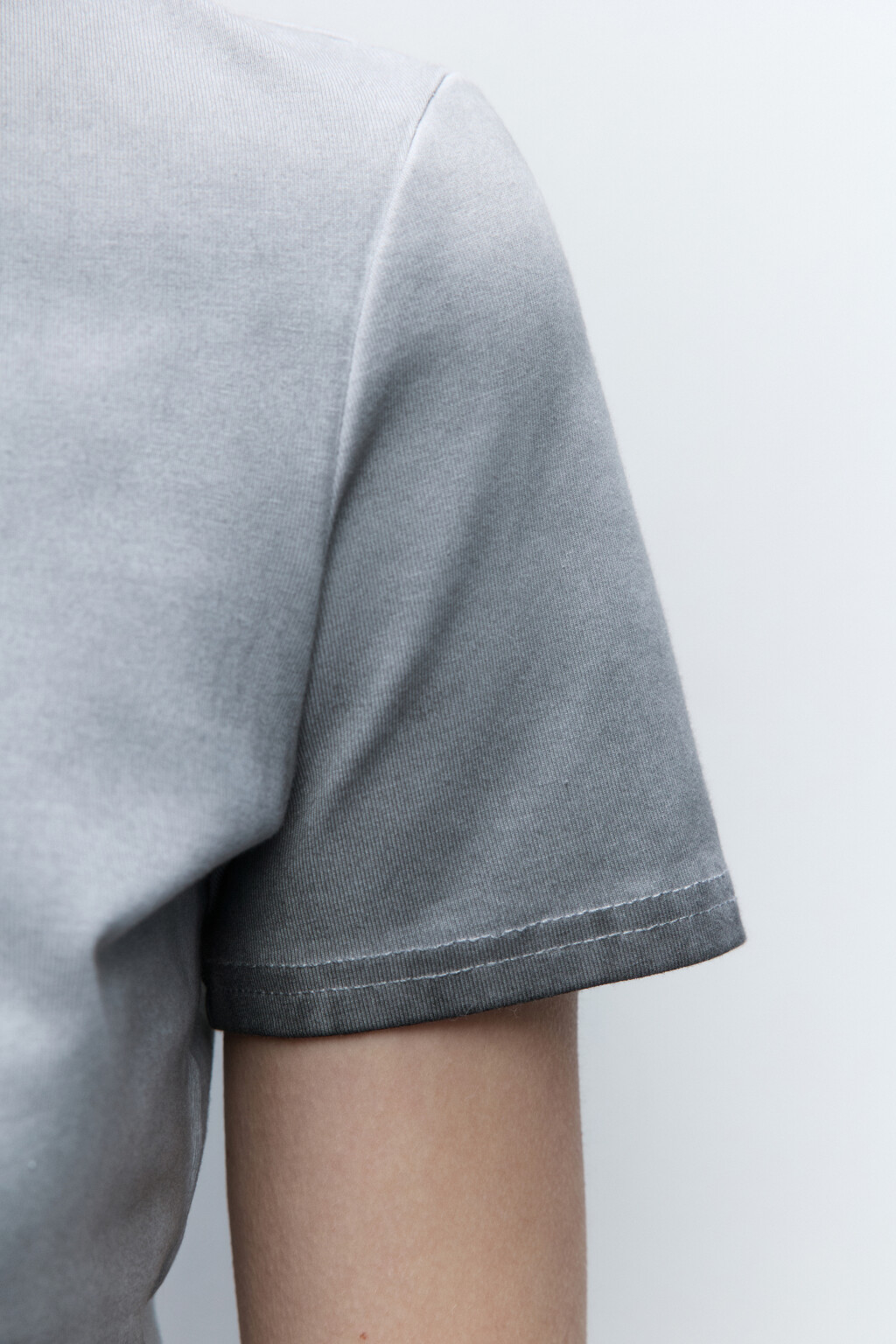 Футболка-топ из вареного трикотажа - цвет серый - 8
