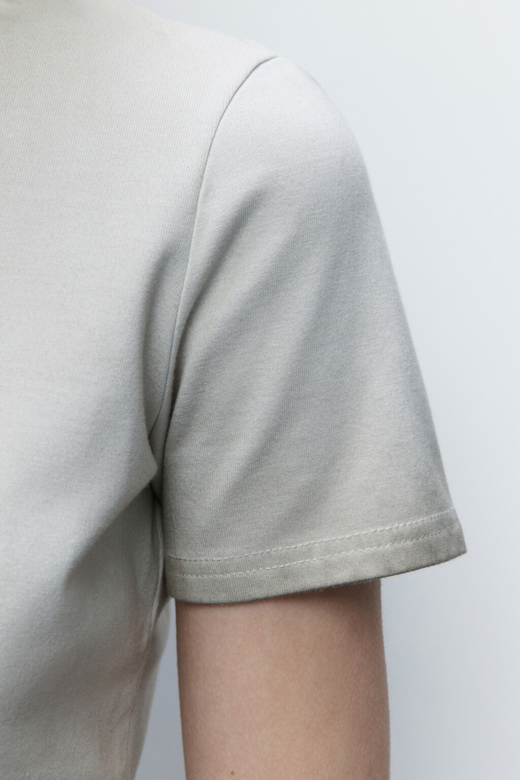 Футболка-топ из вареного трикотажа - цвет бежевый - 7