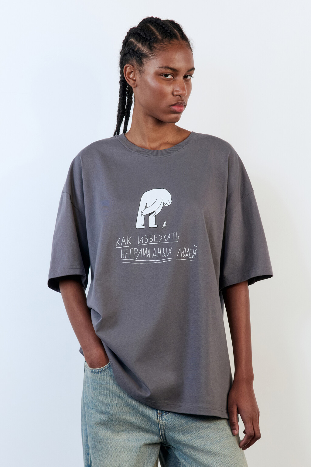 Футболка унисекс с принтом Bang! Bang! - цвет серый - 3