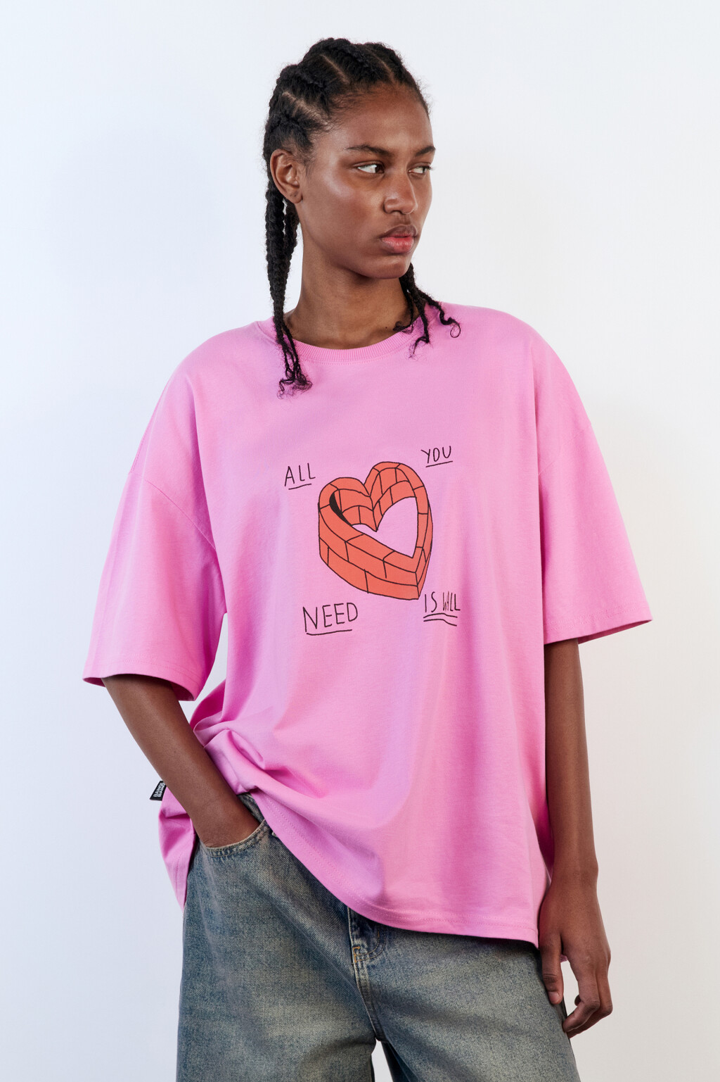 Футболка унисекс с принтом Bang! Bang! - цвет розовый - 2