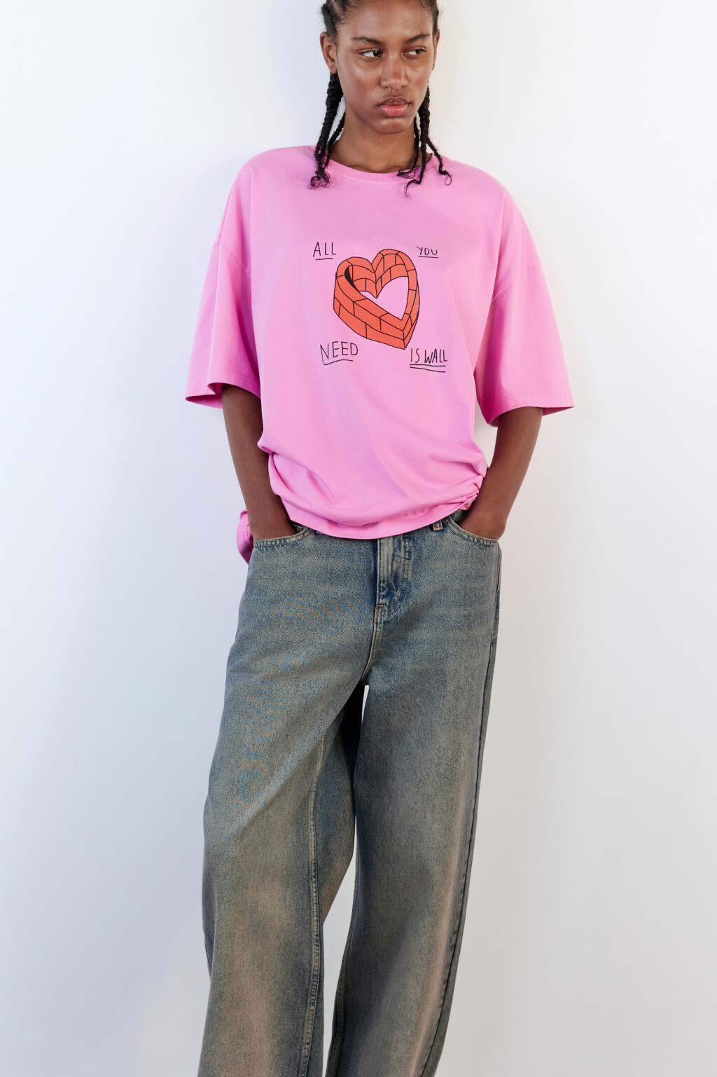 Футболка унисекс с принтом Bang! Bang! - цвет розовый - 6