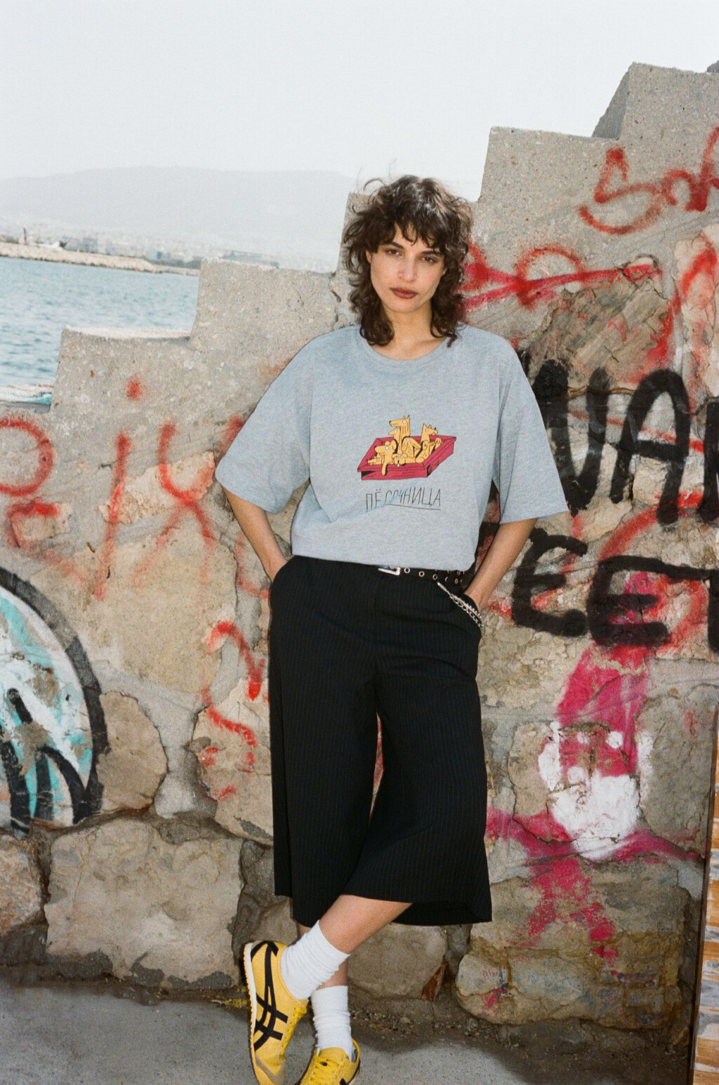 Футболка унисекс с принтом Bang! Bang! - цвет серый - 11