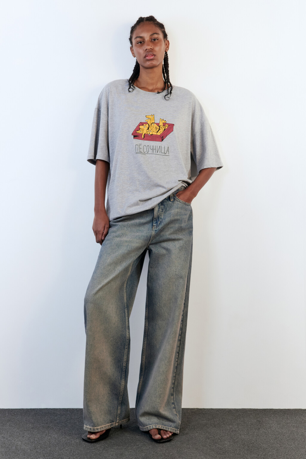 Футболка унисекс с принтом Bang! Bang! - цвет серый - 4